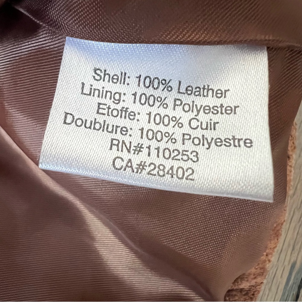 100% Leather Jacket Brown Chore Coat Quilted Women’s Medium Boxy Western - Picture 8 of 8